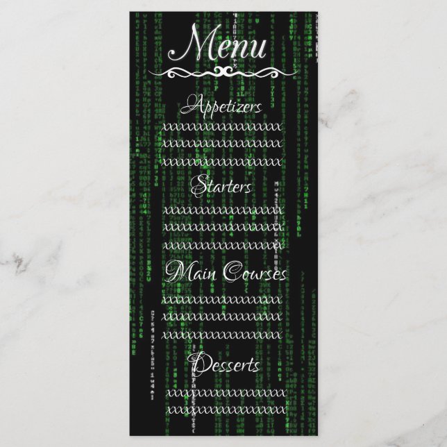 Matrix code menu (Front)