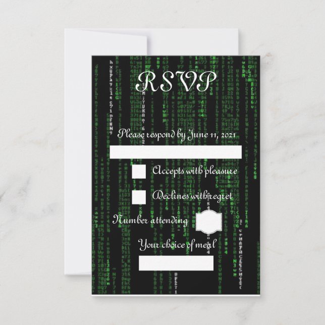 Matrix code RSVP card (Front)