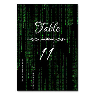Matrix code table number