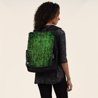 Matrix-Inspired Party Cover Image Futuristic Style Backpack