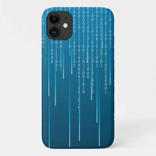 Matrix pattern in Blue Case-Mate iPhone Case (Back)