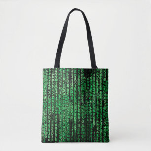 Matrix technology tech data tote bag