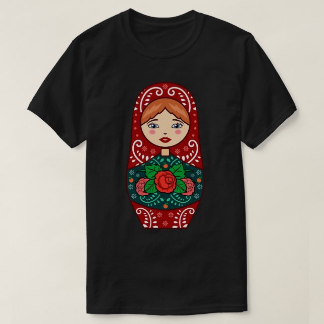 Matrjoschka Russian History Nesting Doll Paint T-Shirt (Design Front)