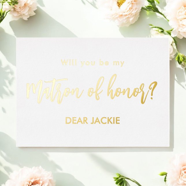 Matron of Honor Gold White Proposal   (Creator Uploaded)