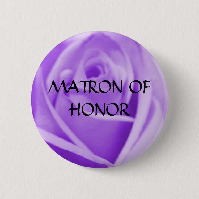 MATRON OF HONOR - lavender rose button (Front)