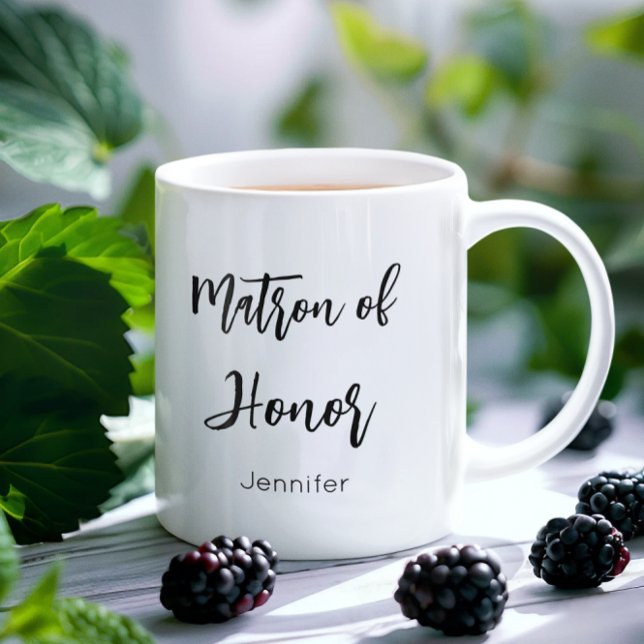 Matron of Honour Black White Wedding Mug (Creator Uploaded)