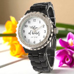 Matron of Honour Black White Wedding  Watch<br><div class="desc">Matron of Honour Black White Watch for Wedding,  Bridal Party,  Bridal Shower,  Bachelorette Party. Check out more products with this design in the collection below.</div>
