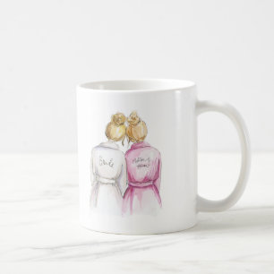 Matron of Honour? Blonde Bun Bride Bl Bun Maid Coffee Mug