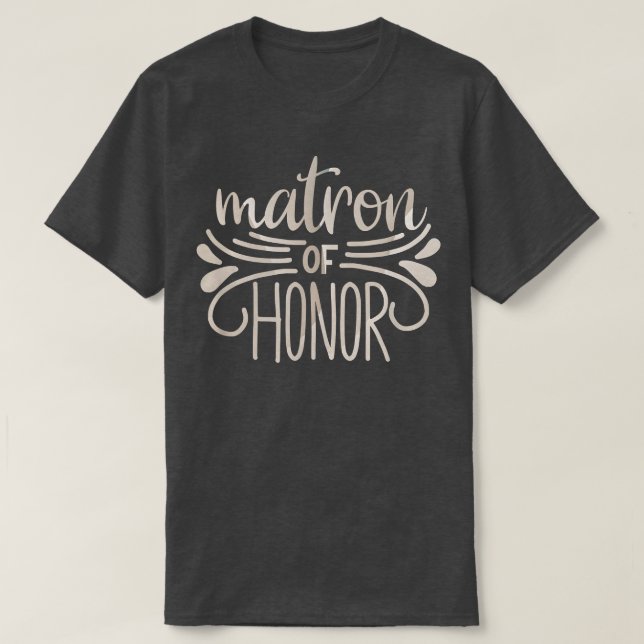 Matron Of Honour Bride And Groom Tees Wedding Anni (Design Front)