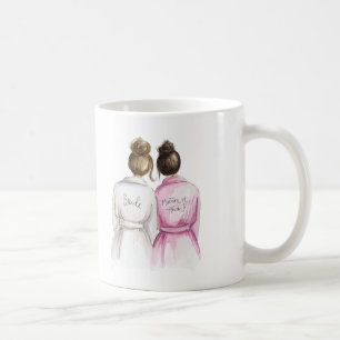 Matron of Honour? Brunette Bun Bride Dk Br Bun Coffee Mug