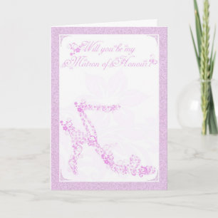 Matron of Honour Card, Will you be my Bridesmaid f Invitation