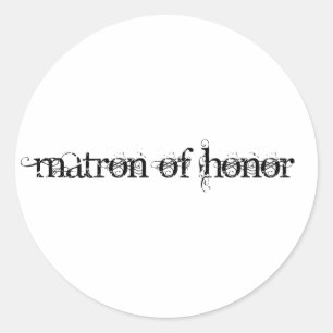 Matron of Honour Classic Round Sticker