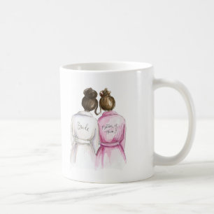 Matron of Honour? Dark Br Bun Bride Br Bun Maid Coffee Mug