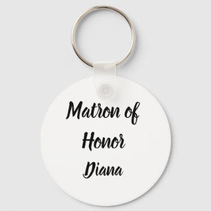 Matron of Honour Gifts Custom Name Gifts Wedding Key Ring