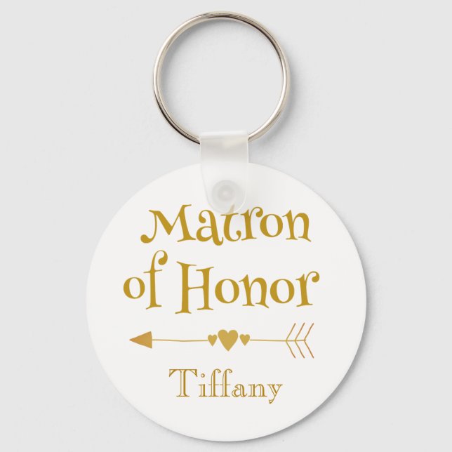 Matron of Honour Gifts Key Ring (Front)