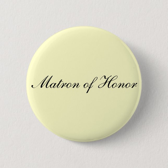 Matron of Honour Ivory Button (Front)