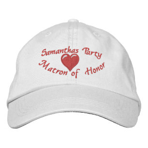 Matron of honour party embroidered hat