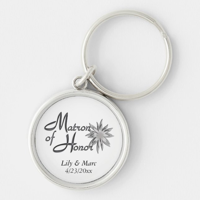 Matron of Honour Personalised Key Ring (Front)