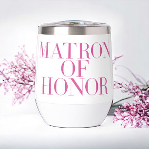Matron of Honour Pink Modern Elegant Personalised 