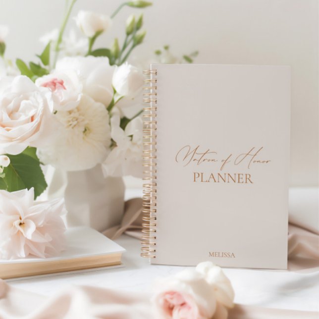 "Matron of Honour Planner" Modern Elegant Wedding Planner ("Matron of Honor Planner" Modern Elegant Wedding Planner)