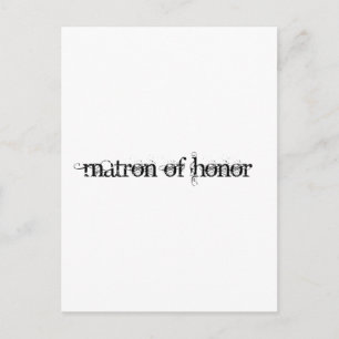 Matron of Honour Postcard