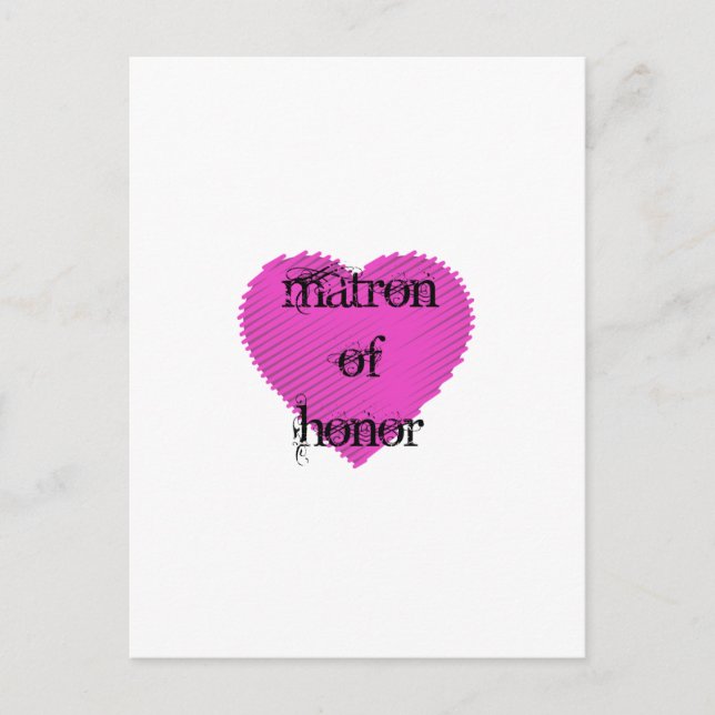 Matron of Honour Postcard (Front)