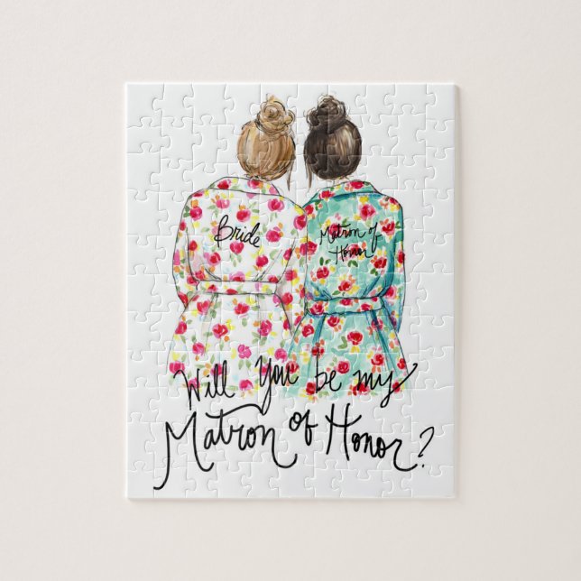 Matron of Honour? Puzzle Dk Bl Bun Bride Dk Br Bun (Vertical)