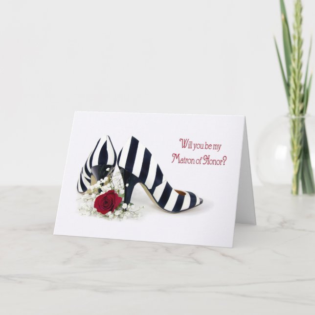 Matron Of Honour Request Invitation (Front)