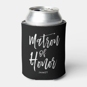 Matron of Honour   Script Style Custom Wedding Can Cooler