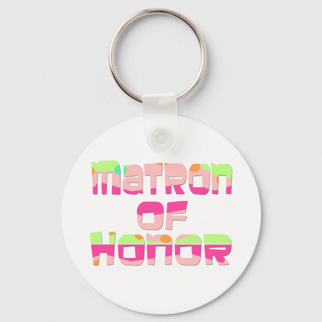 Matron of Honour Tees and Gifts Key Ring (Front)