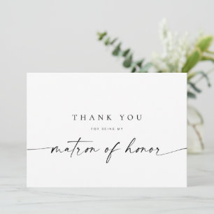 Matron of Honour Thank You Card   Modern Minimalis