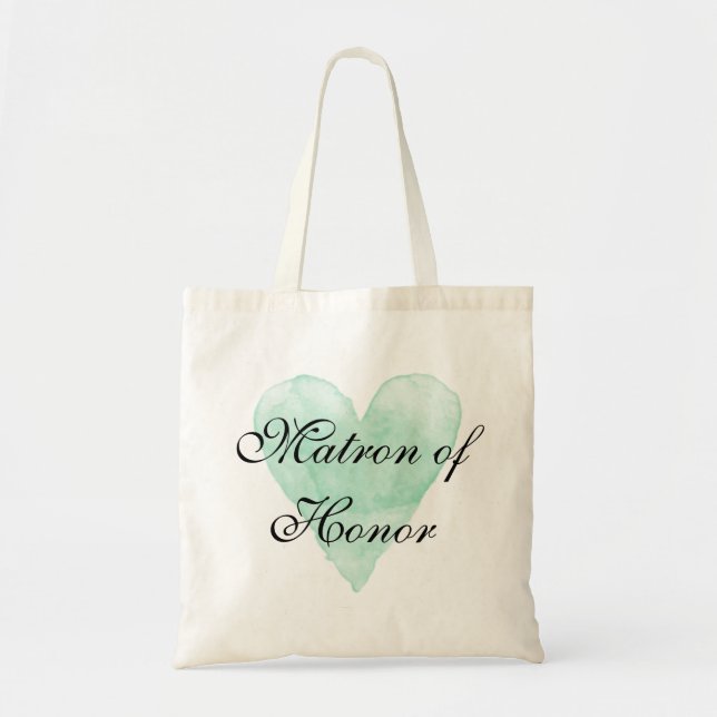 Matron of honour tote bag with stylish calligraphy (Front)