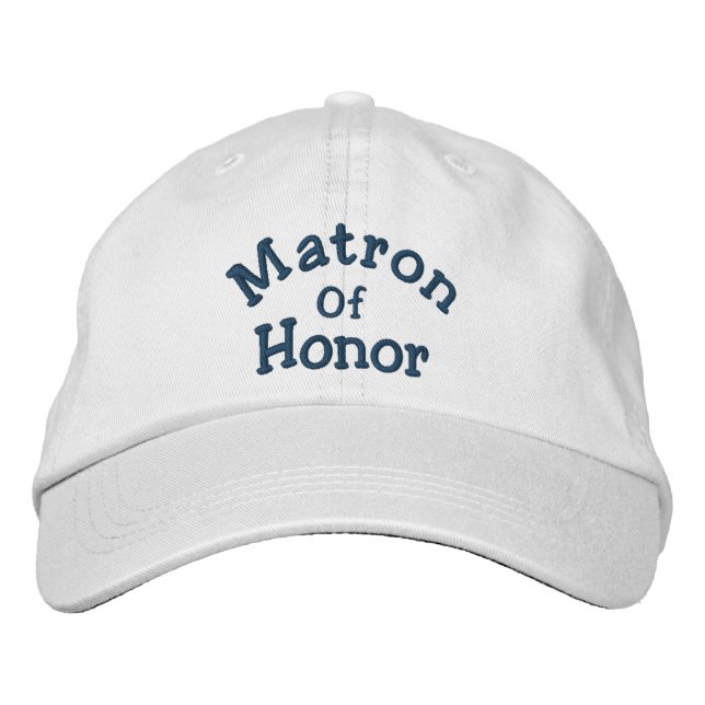 Matron Of Honour Wedding  Embroidered Hat (Front)