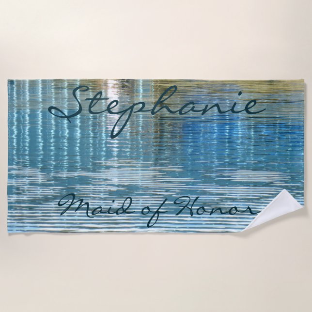 Matron or Maid of Honour Abstract Beach Towel (Front)