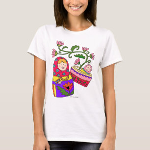 Matroshka and Baby Ukrainian Folk Art T-Shirt