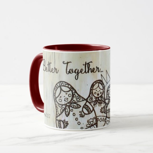 Matroshka Ukrainian Nesting Dolls  Mug (Front Left)