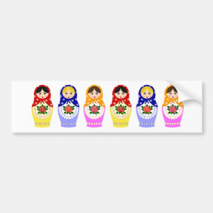Matryoschka dolls bumper sticker