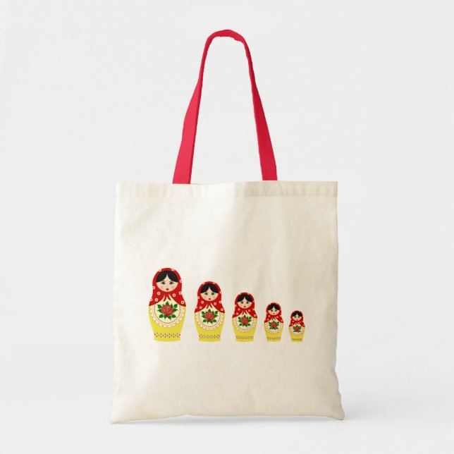 Matryoschka dolls red tote bag (Front)