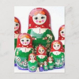 Matryoshka - матрёшка (Russian Dolls) Postcard