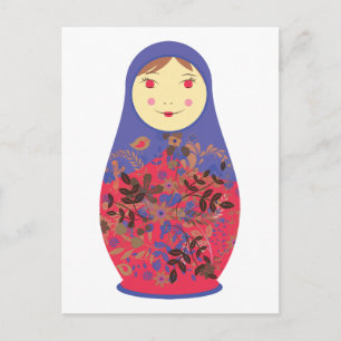 Matryoshka Doll 2 ~ Russian / Babushka Nesting Postcard