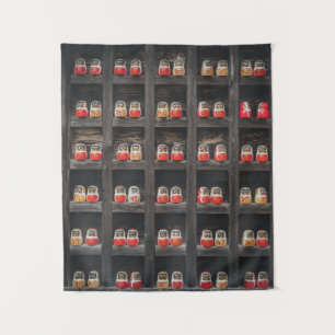 Matryoshka doll lot on shelf tapestry