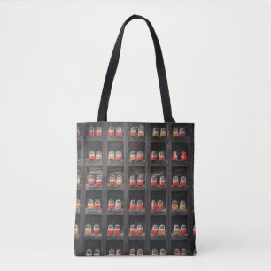 Matryoshka doll lot on shelf tote bag