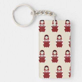 Matryoshka Doll Pattern Key Ring