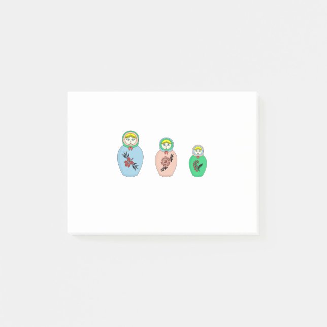 Matryoshka doll post-it notes (Front)