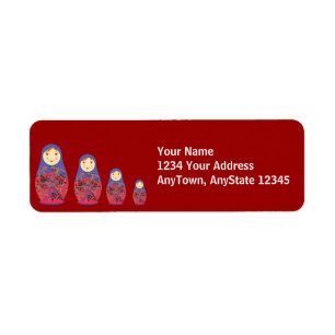 Matryoshka Doll ~ Russian Nesting / Babushka Return Address Label