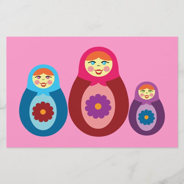 Matryoshka Dolls Stationery (Front)