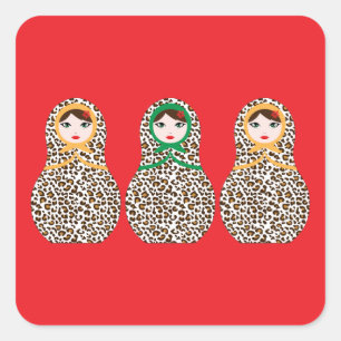Matryoshka Missydoll Square Sticker