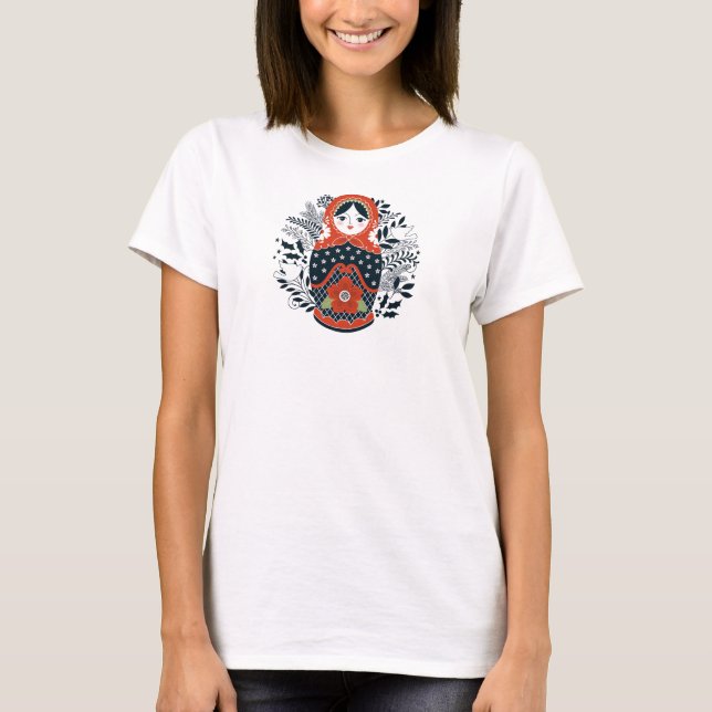 Matryoshka Nesting Doll Cute T-Shirt (Front)