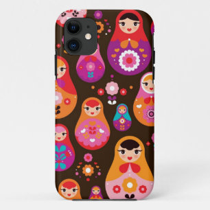 Matryoshka russian doll pattern illustration case