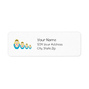 Matryoshka Russian Nesting Dolls Return Address Label